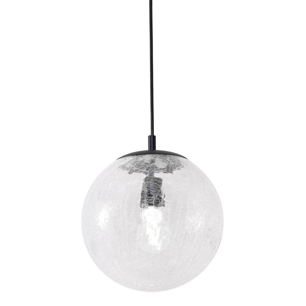 Palla 60-Watt 1 Light Pendant Light Black with Frosted Glass Shade price history on PriceWatchPro