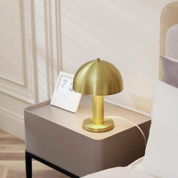 Olivia 12 in. Matte Brass Table Lamp