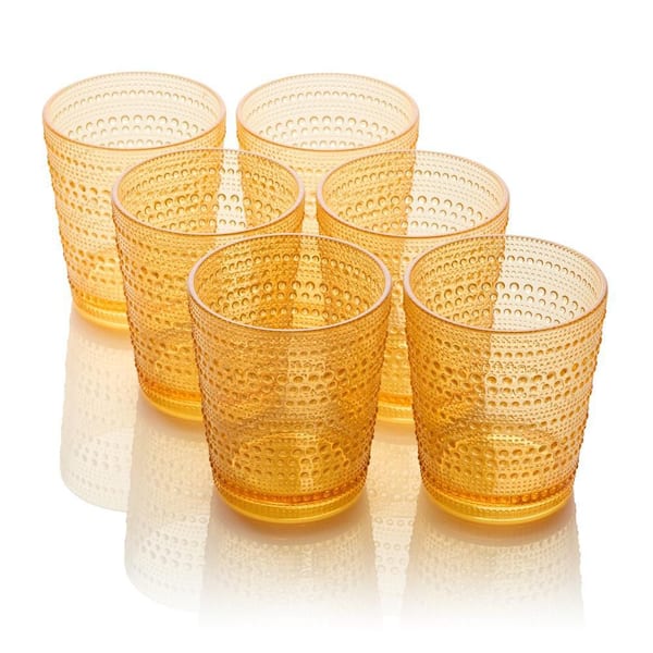 Santa Fe 16 oz. Orange Acrylic DOF Glass (Set of 6)