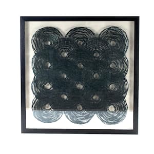 Abstract Circle Black Paper Wall Art Frame