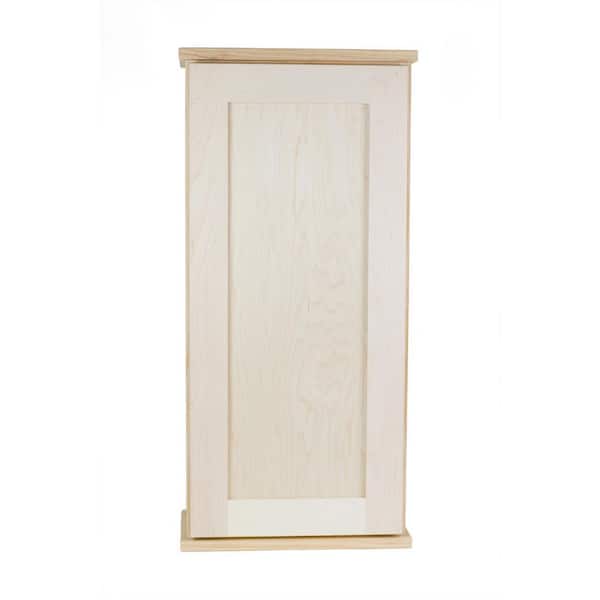 WG Wood Products Sarasota 15.5 in. W x 49.5 in. H x 3.25 in. D Unfinished Wood Surface Mount Wall Cabinet