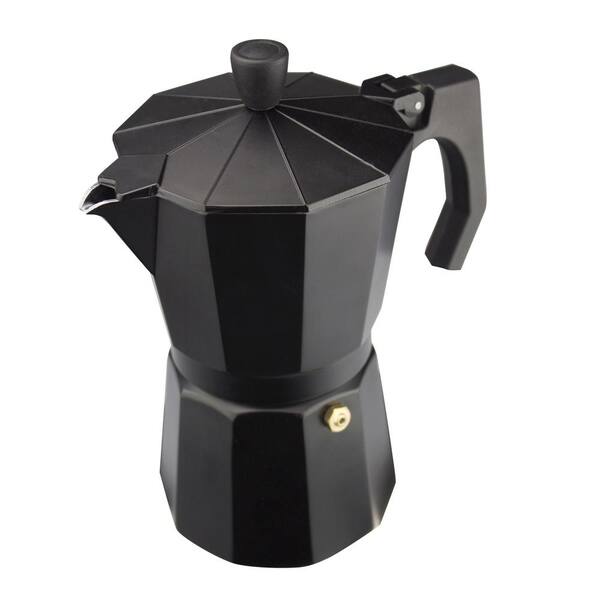 Magefesa Kenia Noir 9 cups Aluminum Expresso Coffee Maker in Black  01PACFKEB09