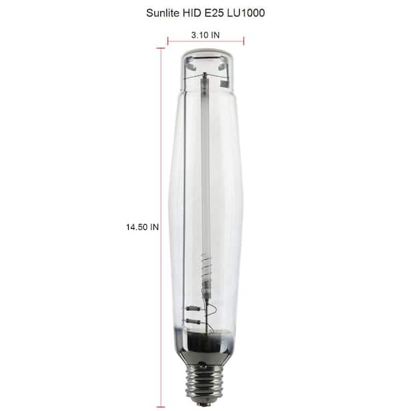 Sunlite 1000-Watt E25 High Pressure Sodium E39 Mogul 125,000 Lumens HID Light Bulb (1-Bulb) HD02491-1 - The Home Depot