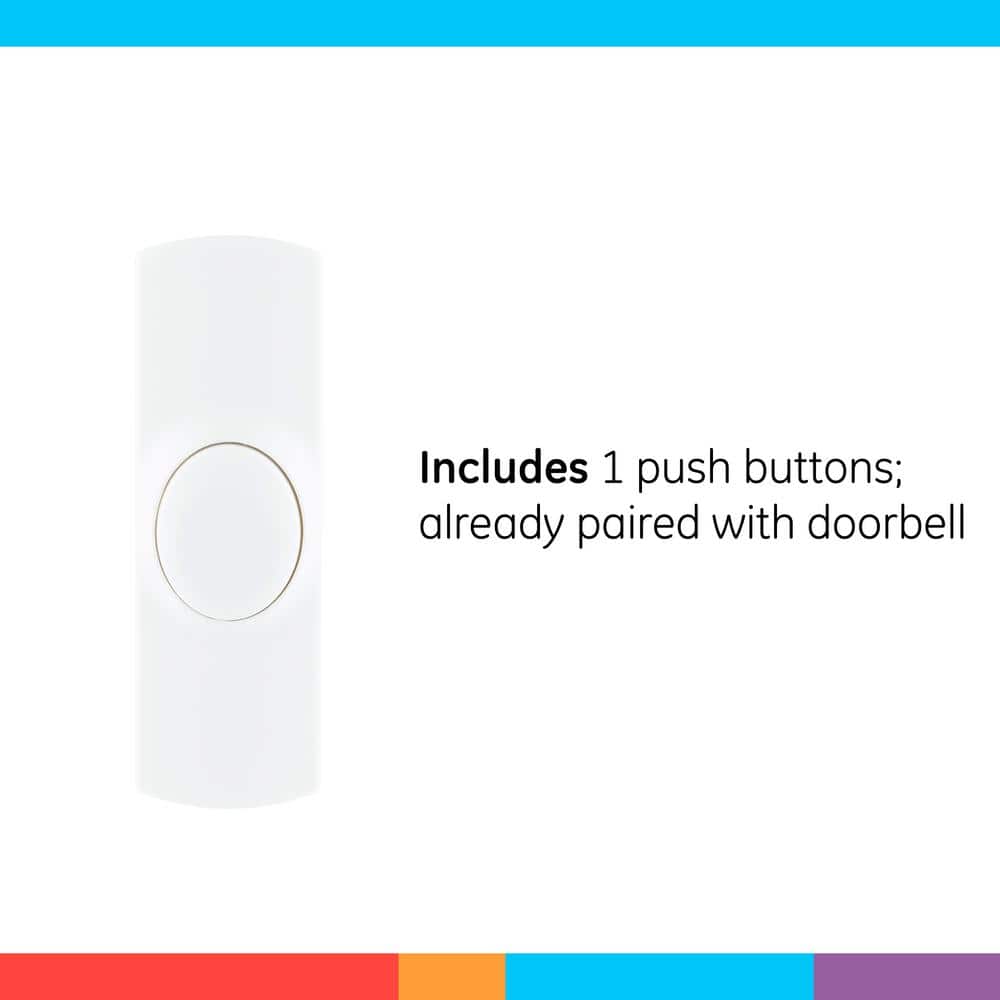 White Wireless Digital Doorbell Kit with Volume Control