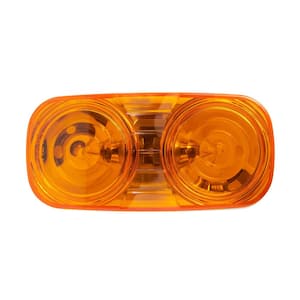Dual-Bulb Rectangular Amber Clearance Trailer Light
