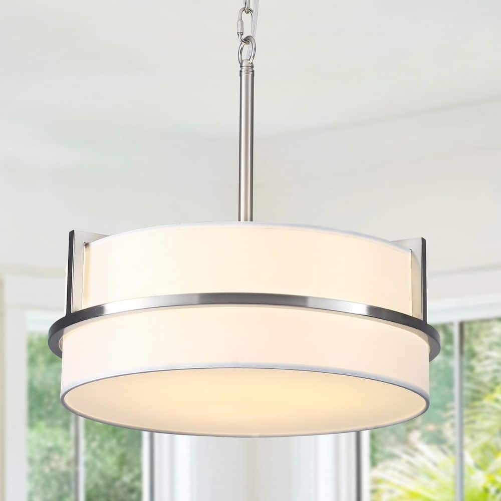 LWYTJO 15. 74 in. 3-Light Nickel Clas...