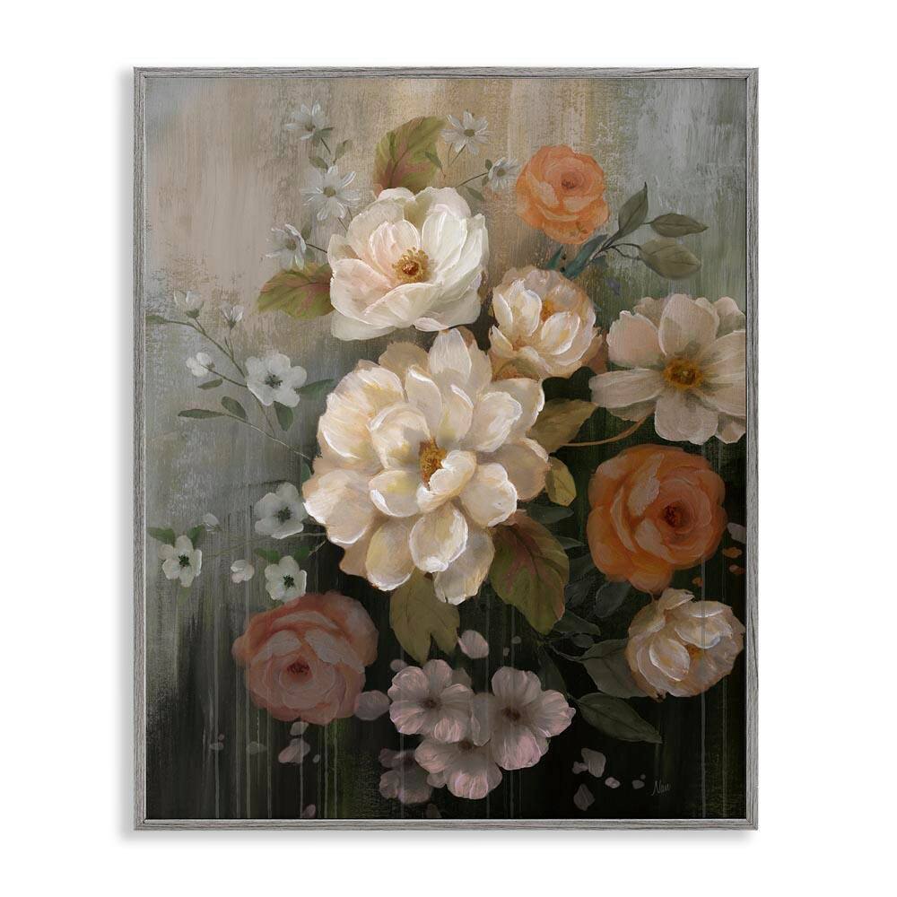 Curled Blooms with Streaks by Nan Gray Framed Nature Giclee Art Print 20 in. x 16 in. price history on PriceWatchPro