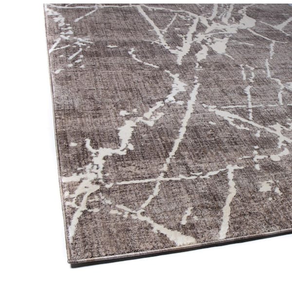 Montrose Beige 8 ft. x 10 ft. (7 ft. 9 in. x 9 ft. 9 in.) Abstract Contemporary Area Rug