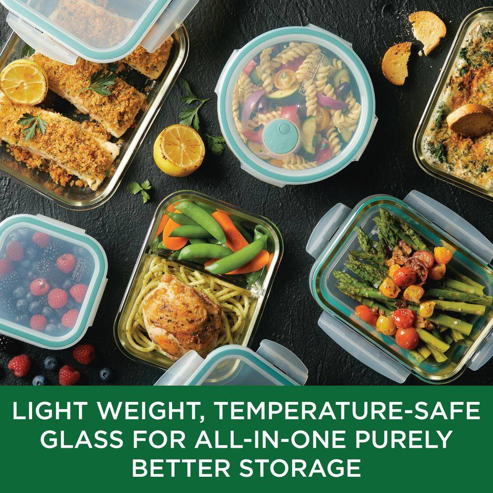 Clear Borosilicate Glass 17-Ounce Airtight Food Storage Jar with Steam Vent