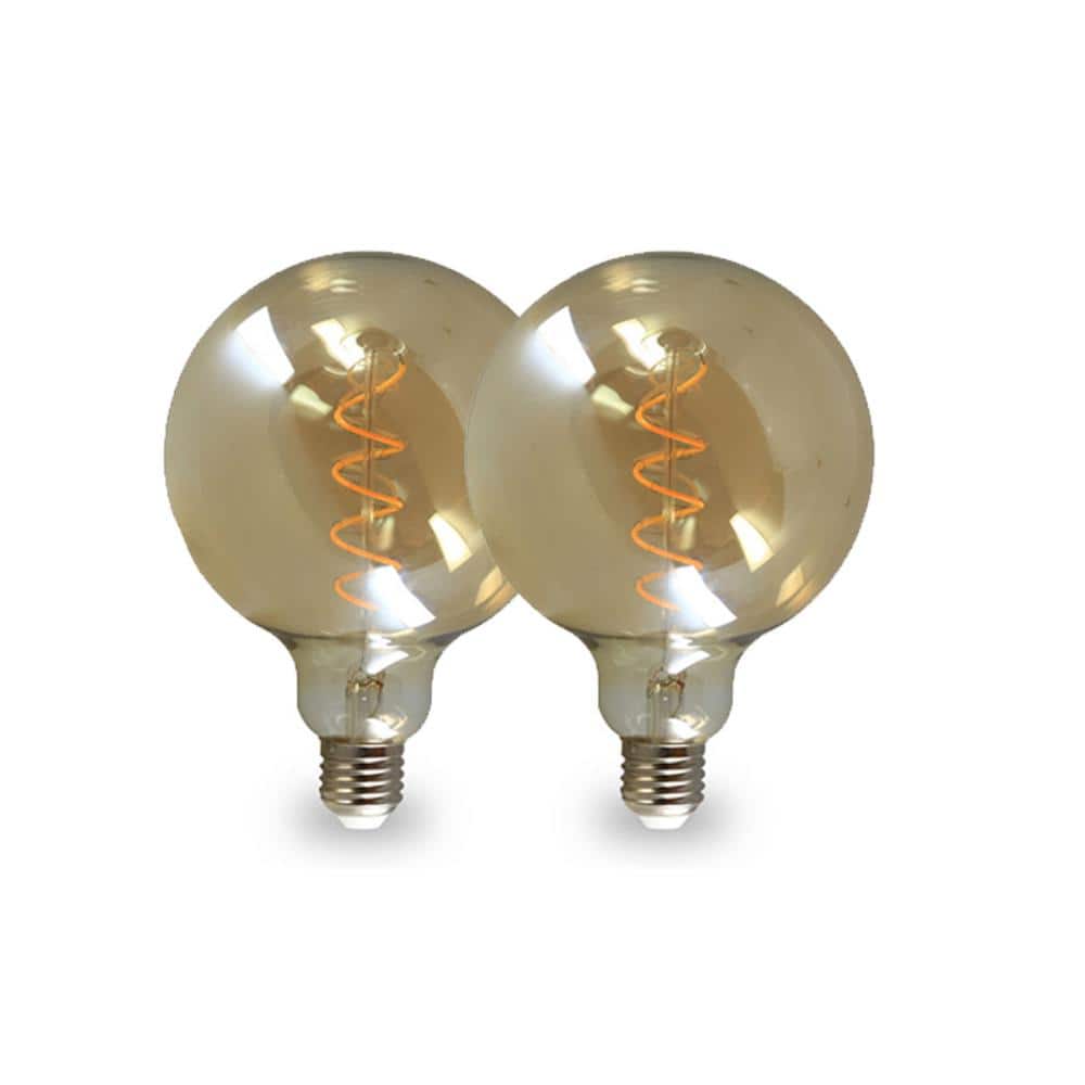 NorbCOZY 4W Equivalent Relaxing G40 2200K Dimmable Warm Amber Spiral Cozy V