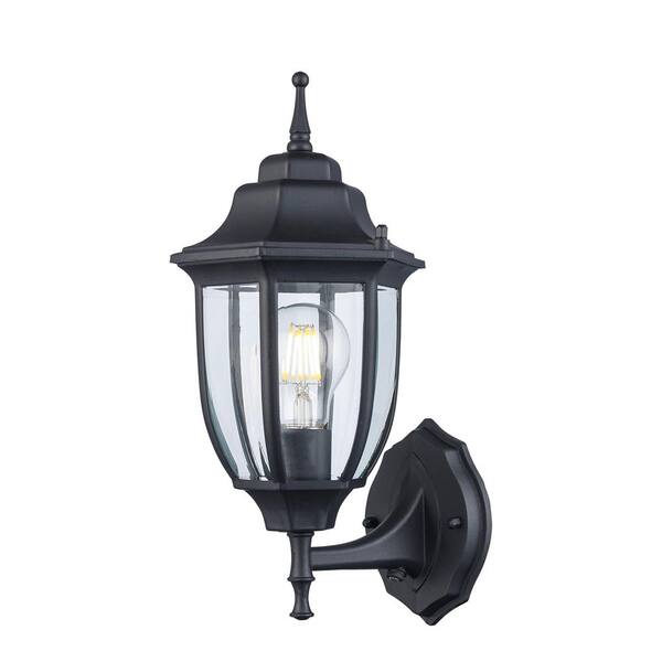 Bel Air Lighting 1-Light Black Dusk to Dawn Outdoor Wall Light Fixture ...