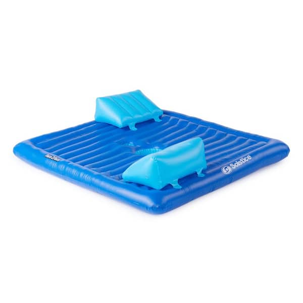 Swimline Blue Square Vinyl 2-Person Swimming Pool Inflatable Durable Floating Air Mattress