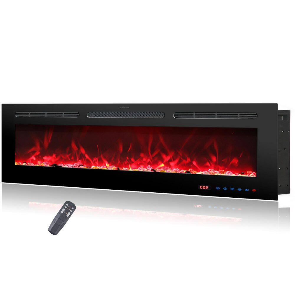 72 in. Wall Mount Built-in Electric Fireplace in Black price history on PriceWatchPro