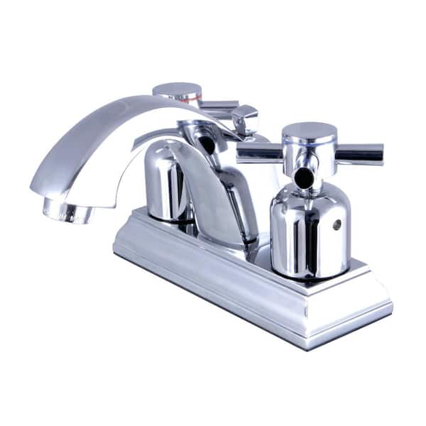 Kingston Brass Concord 4 in. Centerset Double Handle Bathroom Faucet in Chrome