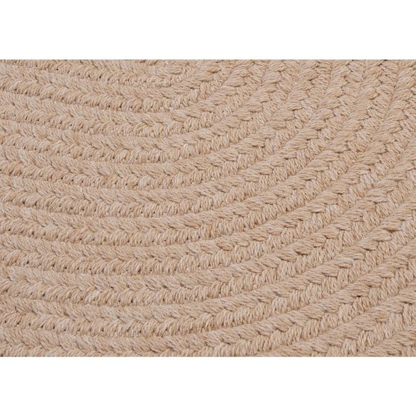 Edward Light Tan 8 ft. x 11 ft. Oval Braided Area Rug