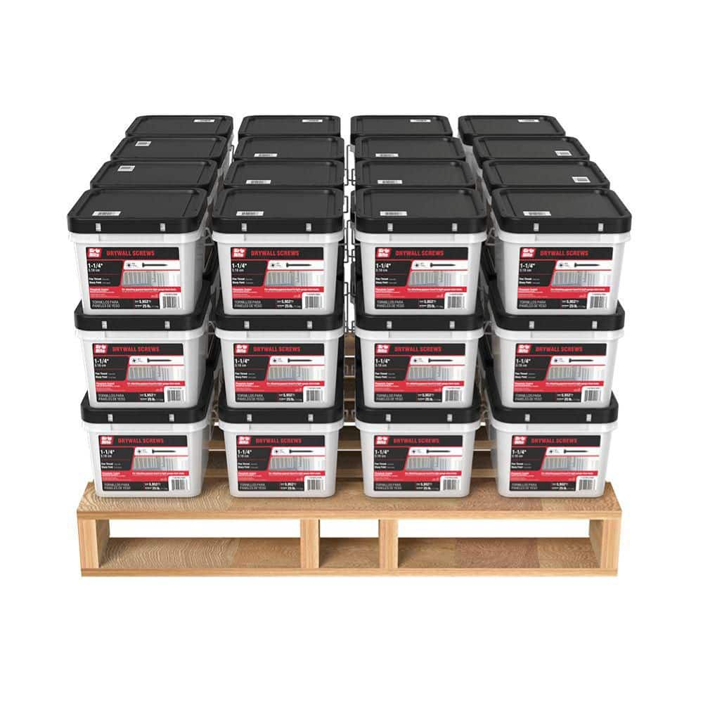 6 x 1-1/4 in. Phillips Bugle Head Fine Thread Drywall Screws (25 lbs. /Bucket, 1-Pallet/48-Buckets) price history on PriceWatchPro