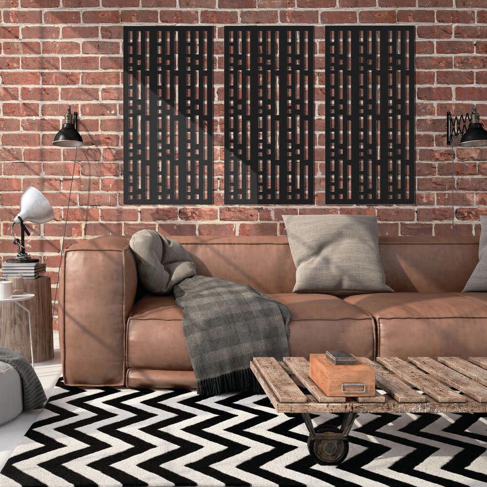 Morse Black Polypropylene Decorative Screen Panel, 2 ft. x 4 ft.