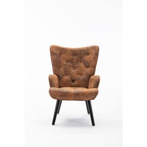 Brown Velvet Accent Chair