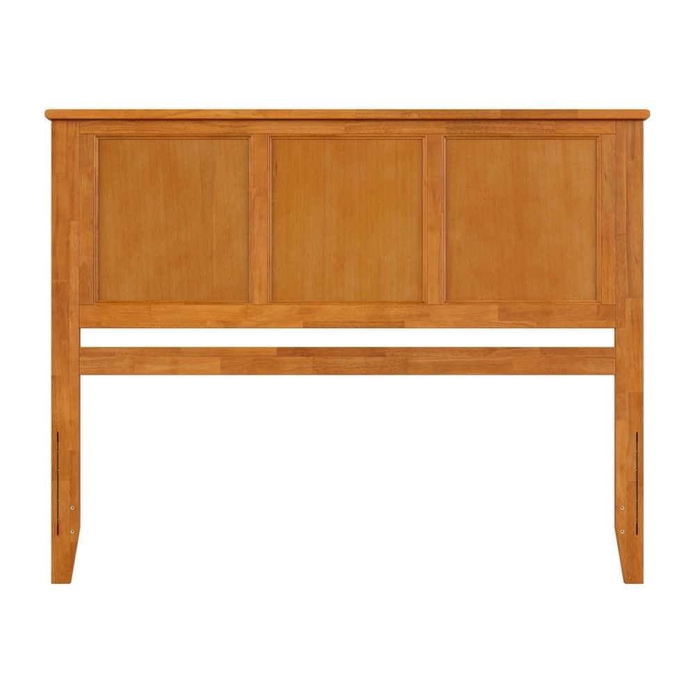 Madison Queen Light Toffee Solid Wood Panel Headboard with USB Charger