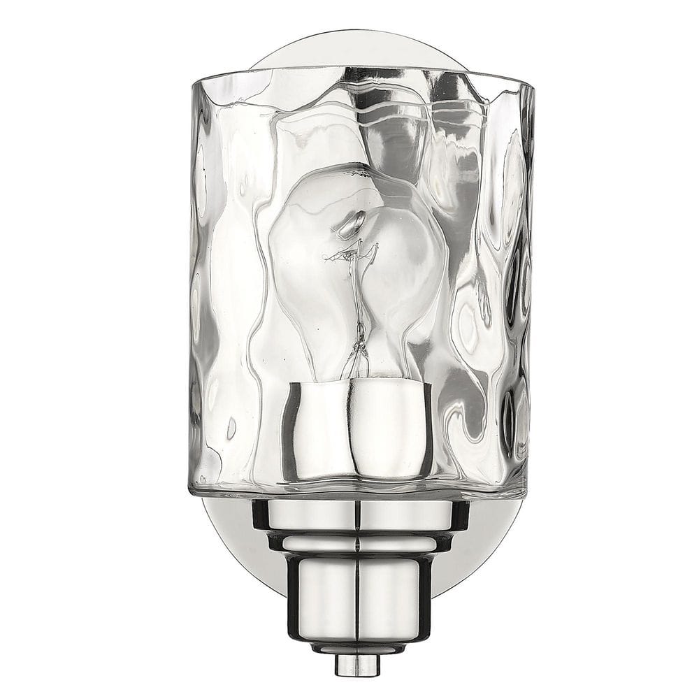 Lumley Polished Nickel1-Light Bath Vanity with Clear Optic glass price history on PriceWatchPro