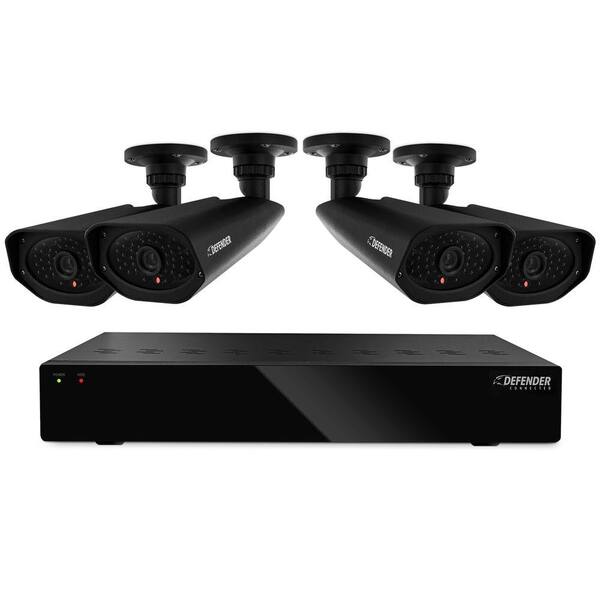 Defender 4-Channel 960H 1TB Surveillance DVR with (4) 800TVL 150 ft. Night Vision Cameras