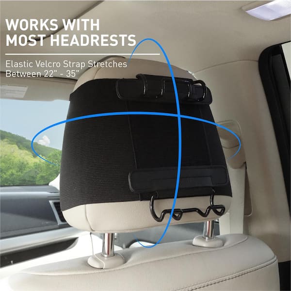 Macally Tablet Car Headrest Mount Holder for Back Seats Adjustable Strap  Fit for Tablets with 5-11 in. Screens HRStrapMount - The Home Depot