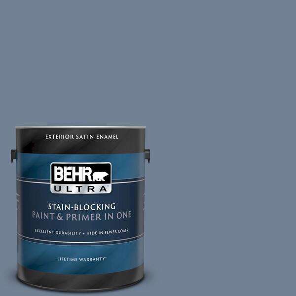 BEHR ULTRA 1 gal. #UL240-5 Tranquil Pond Satin Enamel Exterior Paint and Primer in One