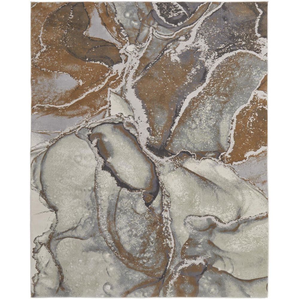 4 ft. x 6 ft. Gray and Brown Abstract Area Rug price history on PriceWatchPro