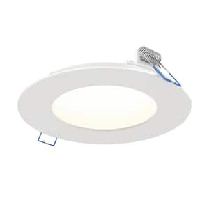 Essential 4 in. 3000K New Construction or Remodel IC Rated Recessed Integrated LED Round Panel