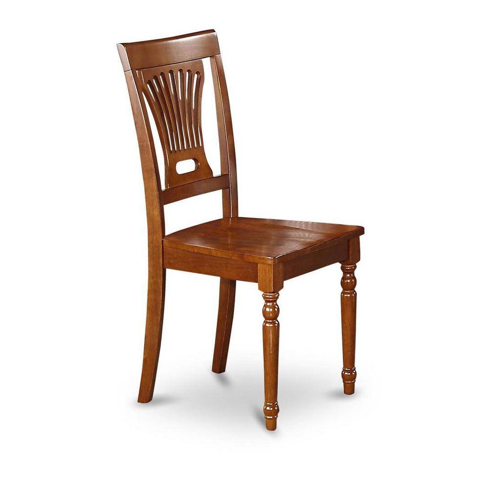 Saddle Brown Oval Wood Dining Table Set with 6 Chairs