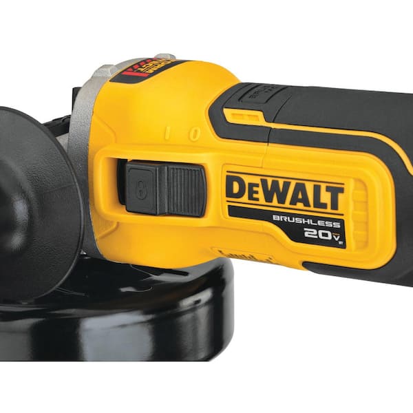 DEWALT - 20V MAX XR Cordless Brushless 4.5 in. Slide Switch Small Angle Grinder with Kickback Brake (Tool Only)