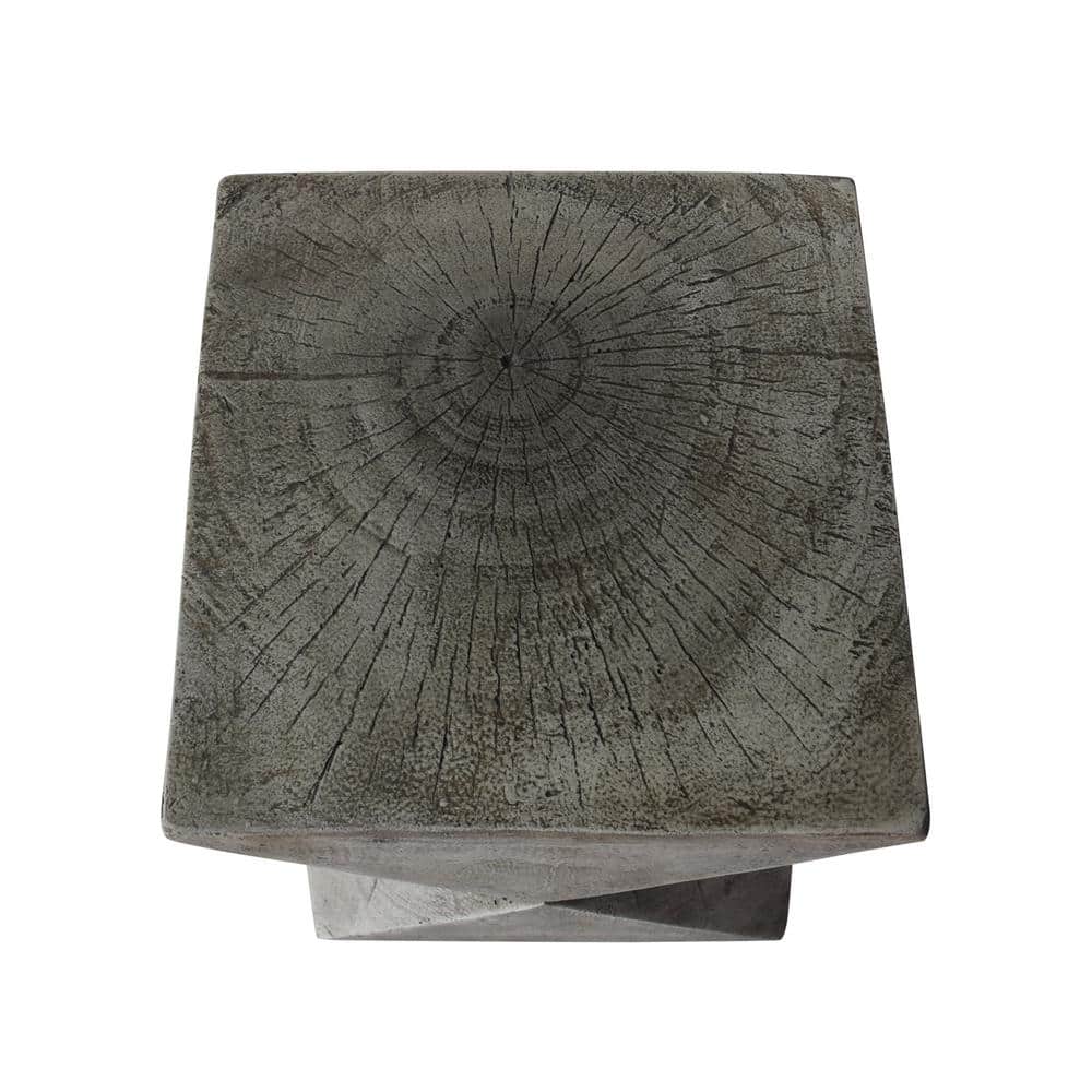 Twisting Edge Light Gray Concrete Modern Outdoor Accent Table