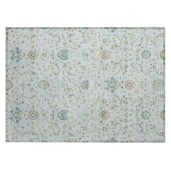 Chantille Machine Washable Indoor/Outdoor Abstract ACN2758 Sky 2 ft. x 3 ft. Accent Rug