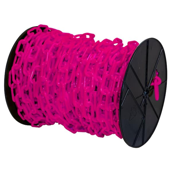 Mr. Chain 2 in. (#8 in. to 51 mm) x 125 ft. Reel Safety Pink Plastic Chain