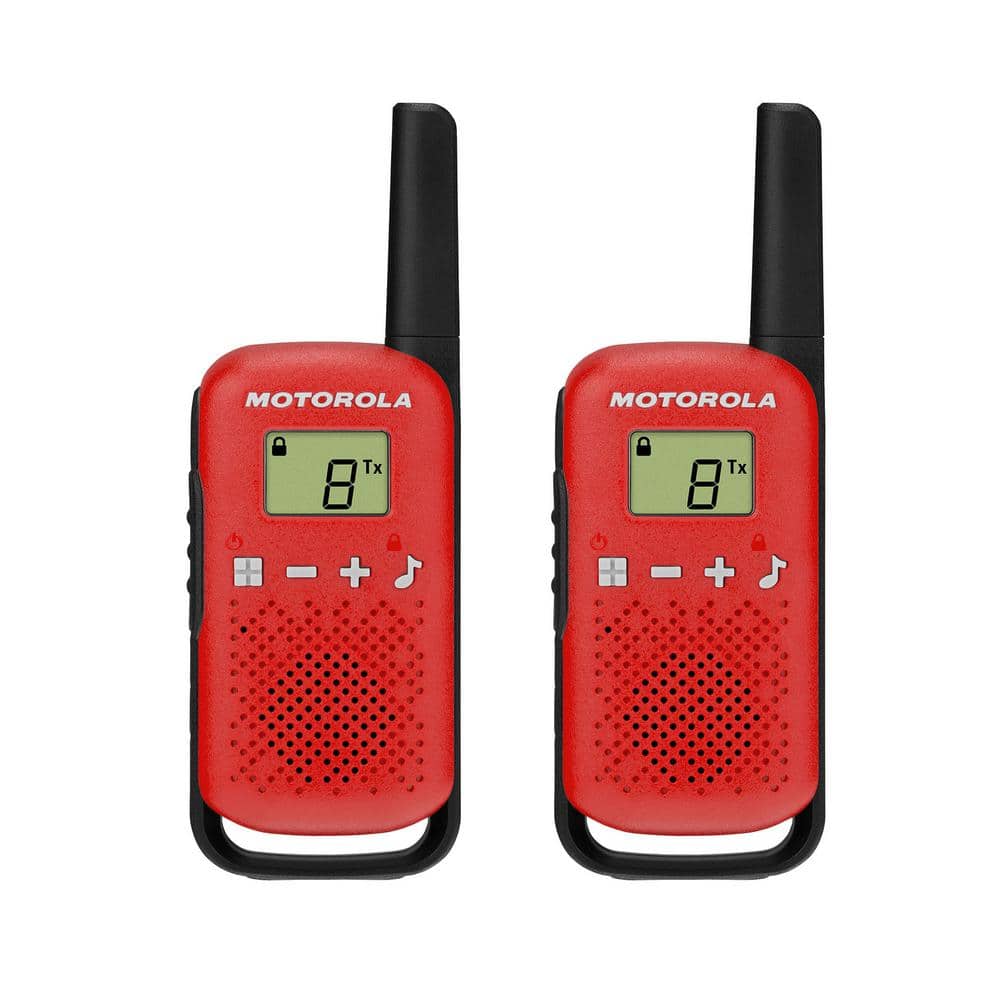 MOTOROLA Talkabout T110 2-Way Radio in Red with Black (2-Pack) T110 The  Home Depot