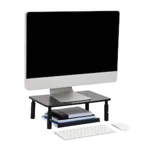 Monitor Stand Ventilated Laptop Riser with Adjustable Heights, Black