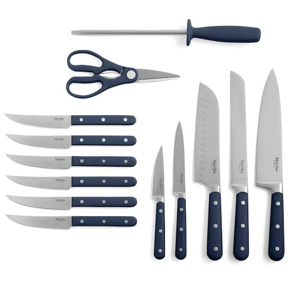 Oster Baldwyn High-Carbon Stainless Steel Cutlery Knife Block Set,  14-Piece