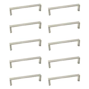 Megantic Collection 5 1/16 in. (128 mm) Brushed Nickel Modern Cabinet Bar Pull (10-Pack)