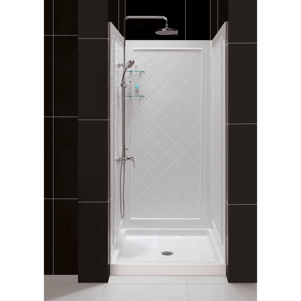 Flex 36" Brushed Nickel Frameless Pivot Shower Kit