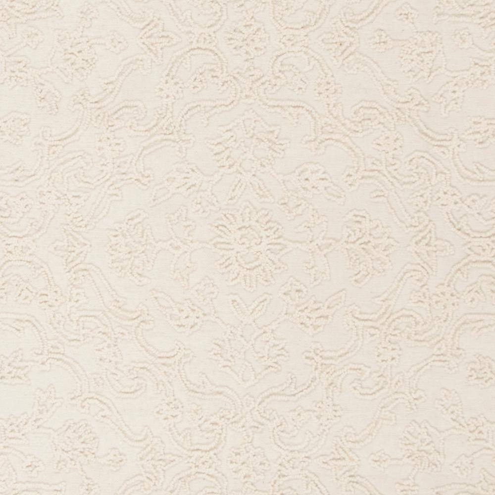 Elegant Ivory Tufted Wool 8' x 10' Handmade Area Rug