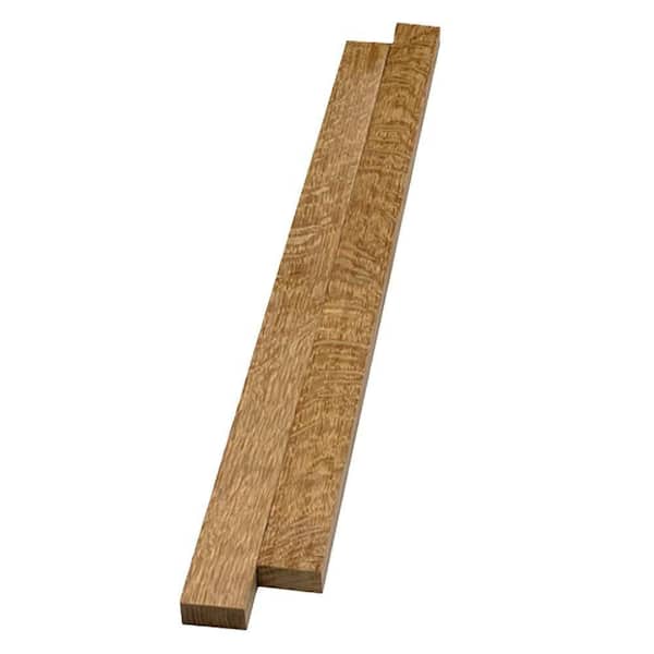 Swaner Hardwood 1 in. x 2 in. x 8 ft. Rift/Quartered Sawn White Oak S4S Hardwood Board (2-Pack)