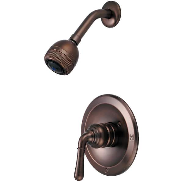 Olympia Faucets Accent 1-Handle Wall Mount Shower Faucet Trim Kit in Oil Rubbed Bronze 3 Function Showerhead (Valve not Included)