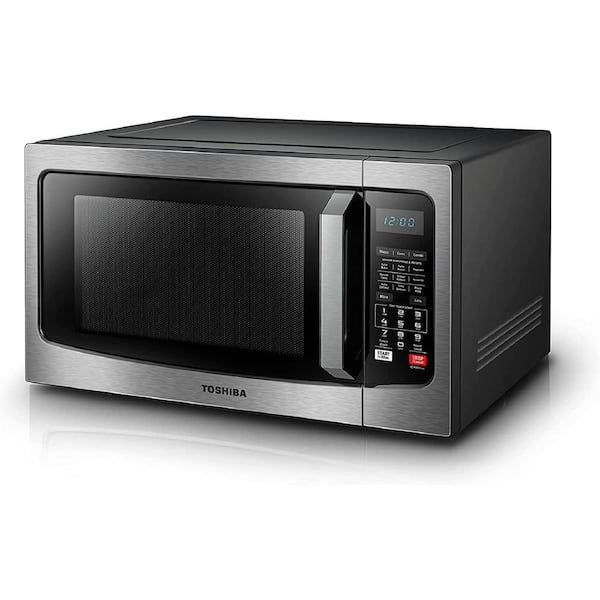 Toshiba 13.6 in. 1.5 cu. ft. with Convection, Smart Sensor Countertop Microwave 1000 Watt Oven in Stainless Steel