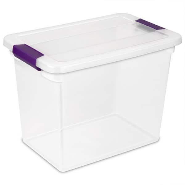 27-Qt. Latch Box Storage Tote Container in Clear (24-Pack)