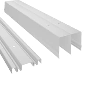 Contractors Wardrobe 96 in. Track and Channel White Steel Track and ...