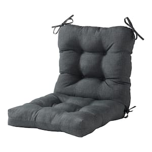 21 in. x 42 in. Outdoor Dining Chair Cushion in Carbon