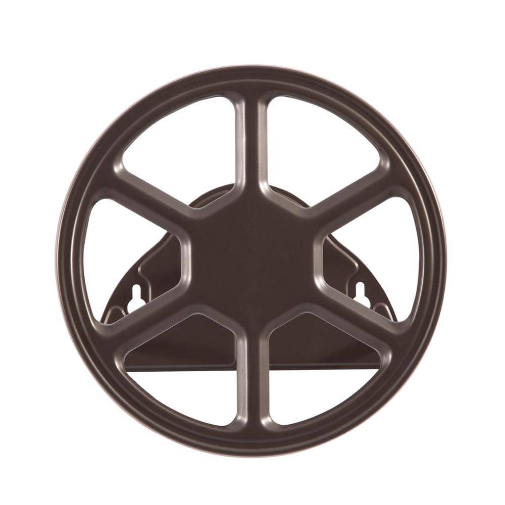 Black Steel Wall Mounted Garden Hose Reel Holder