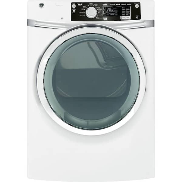 GE 8.1 cu. ft. Electric Dryer with Steam in White