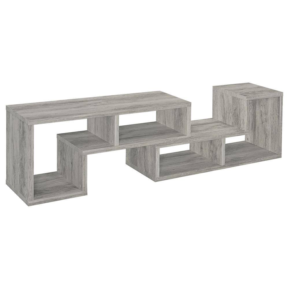 Pearl Silver Geometric Modular Bookcase TV Stand