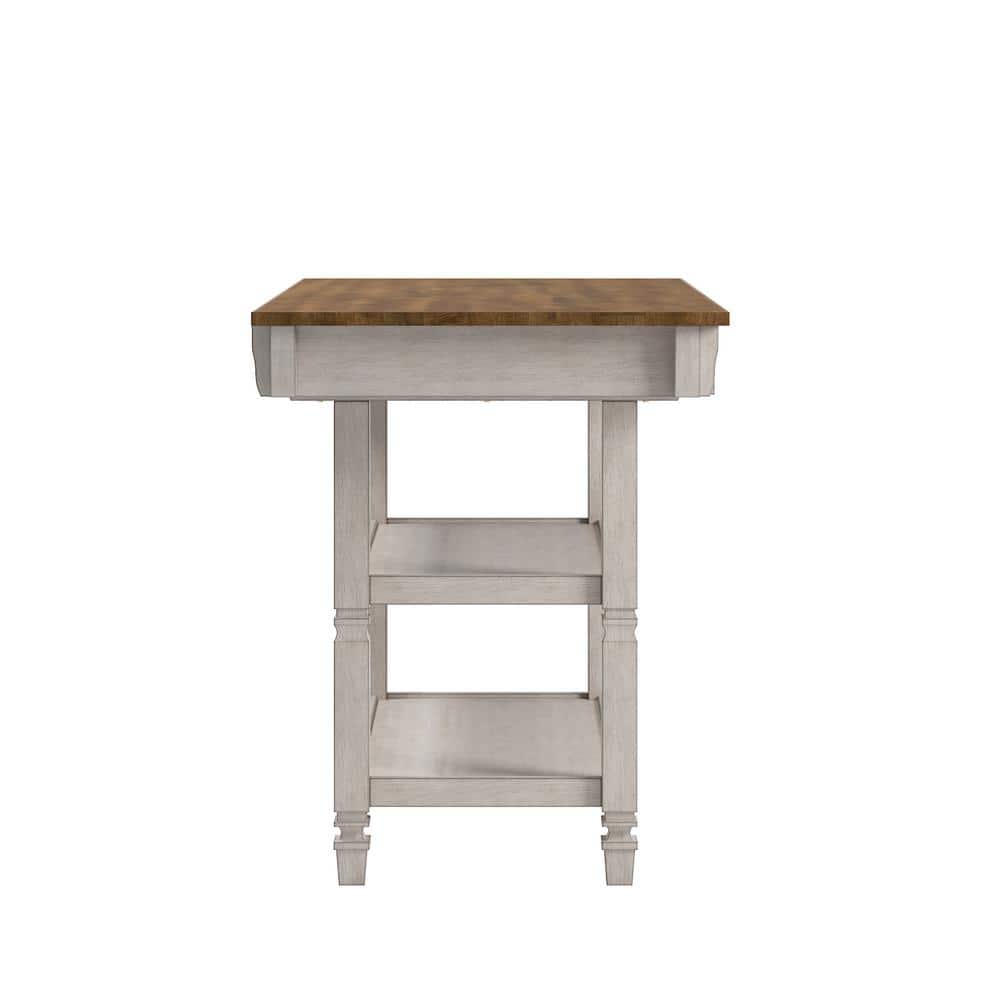 Antique Black 2-Tone Kitchen Island Buffet - thumbnail 10